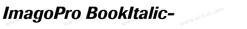 ImagoPro BookItalic字体转换